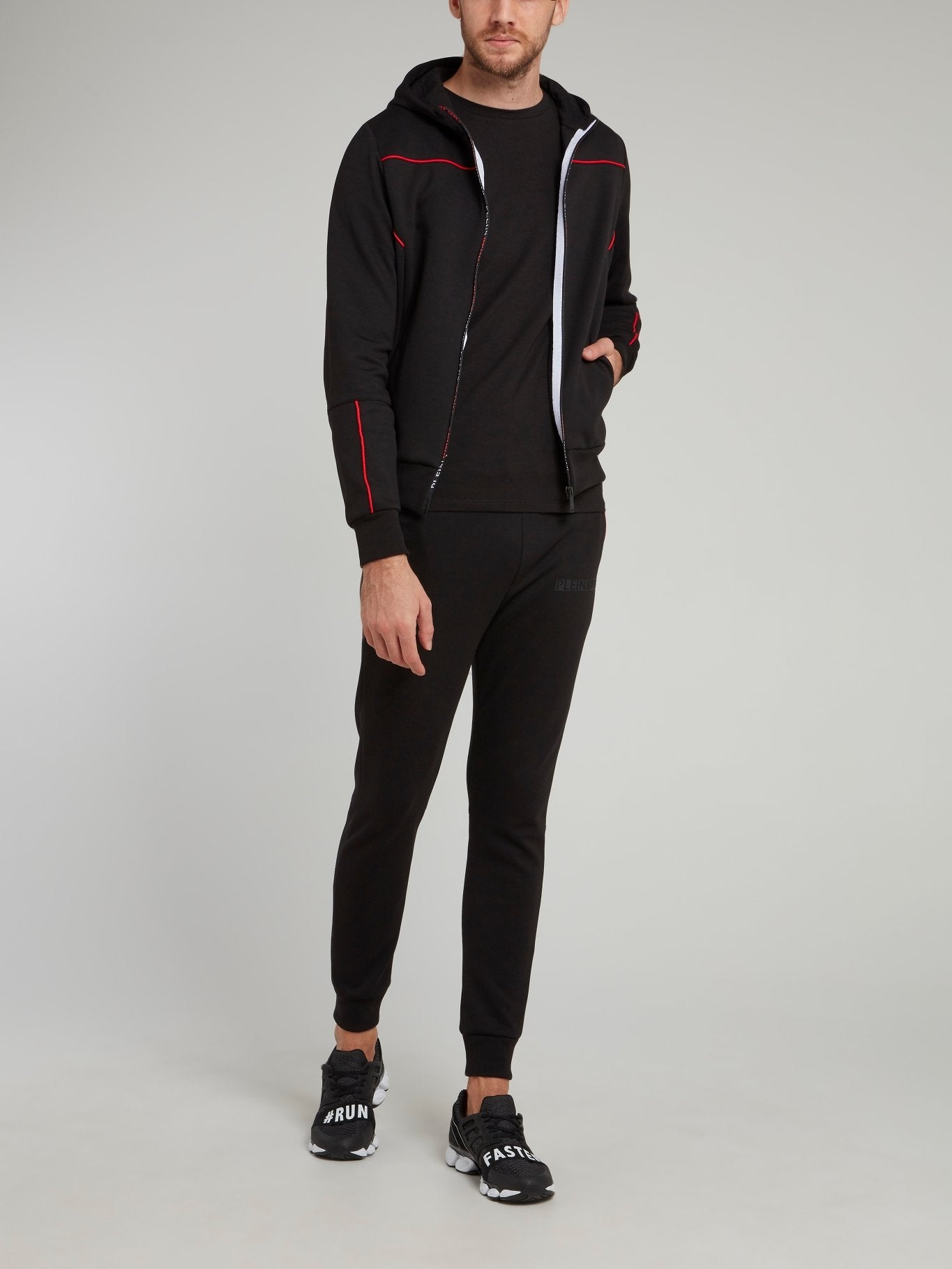 Black with Red Lining Track Pants