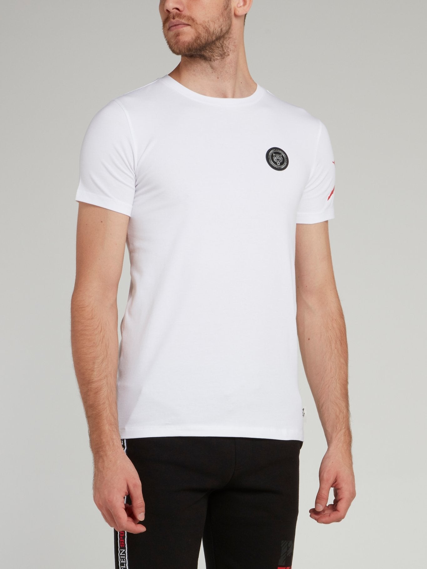 White Statement Logo Cotton T-shirt