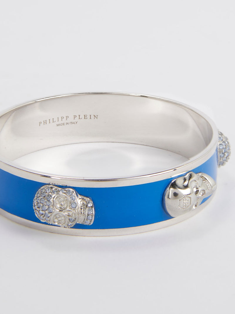 Blue Crystal Skull Bangle