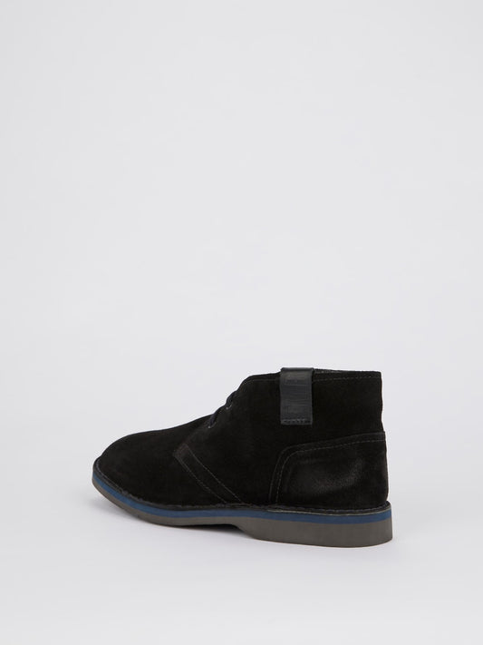 Black Suede Oxford Shoes