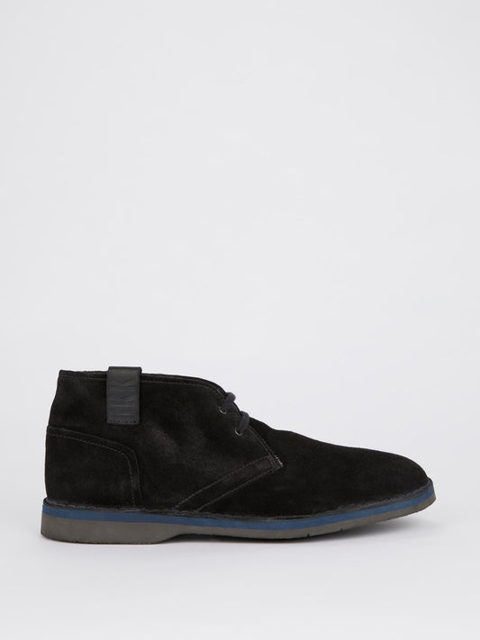 Black Suede Oxford Shoes