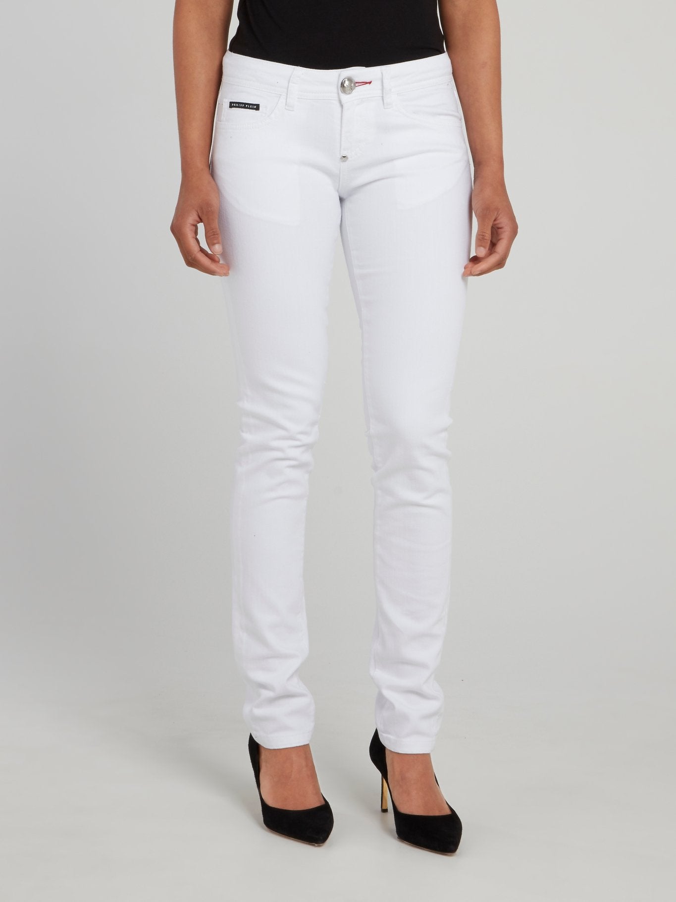Classic White Logo Skinny Jeans