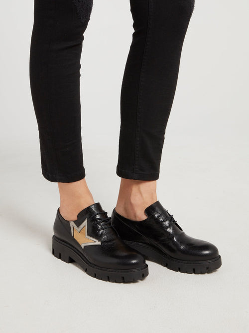 Black Low Top Leather Boots