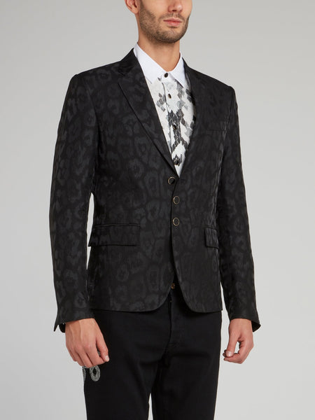 ジャケット・アウター CavariA skull leopard tailored jacket CavariA skull leopard tailored jacket