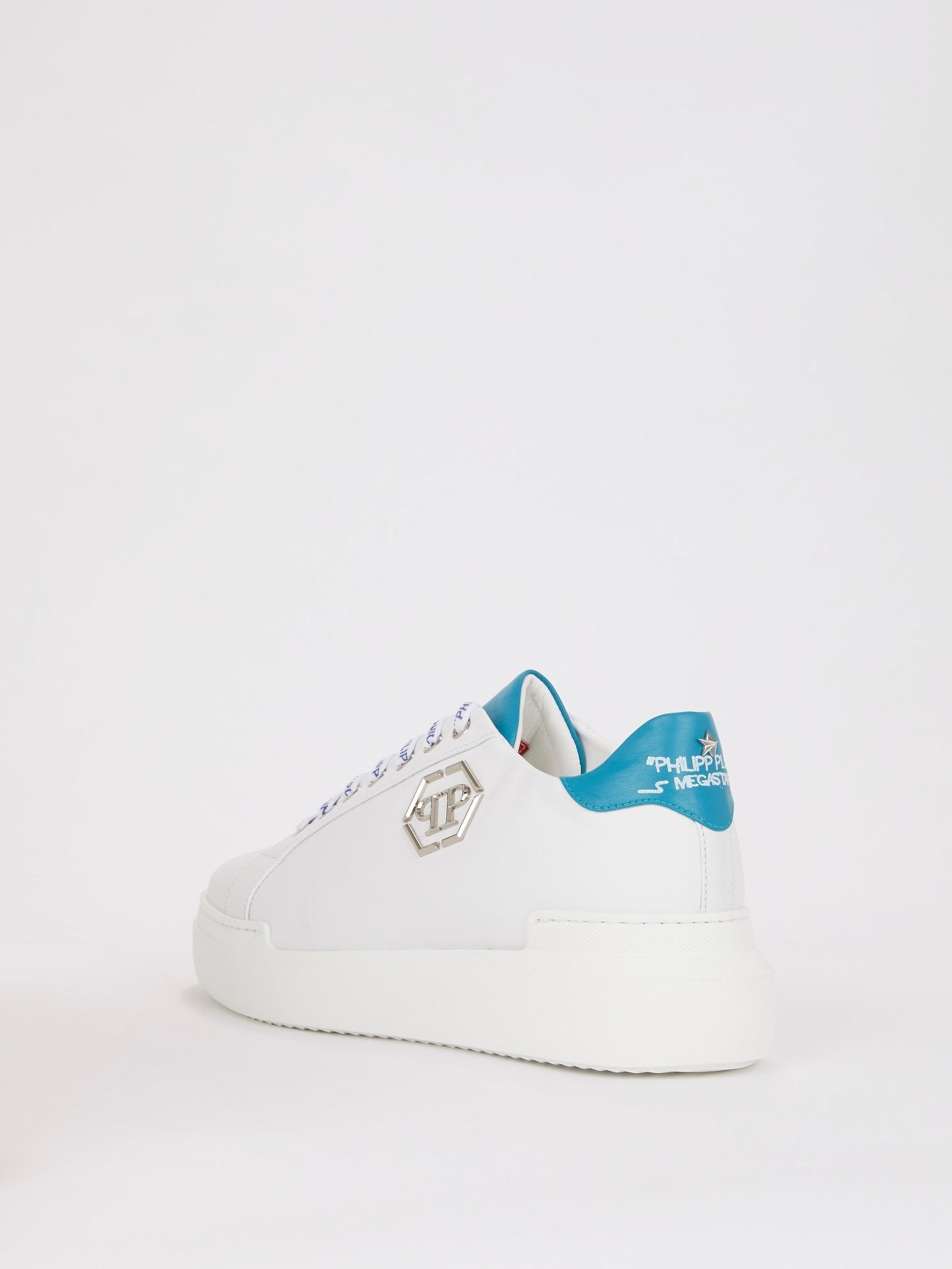 White Platform Leather Sneakers