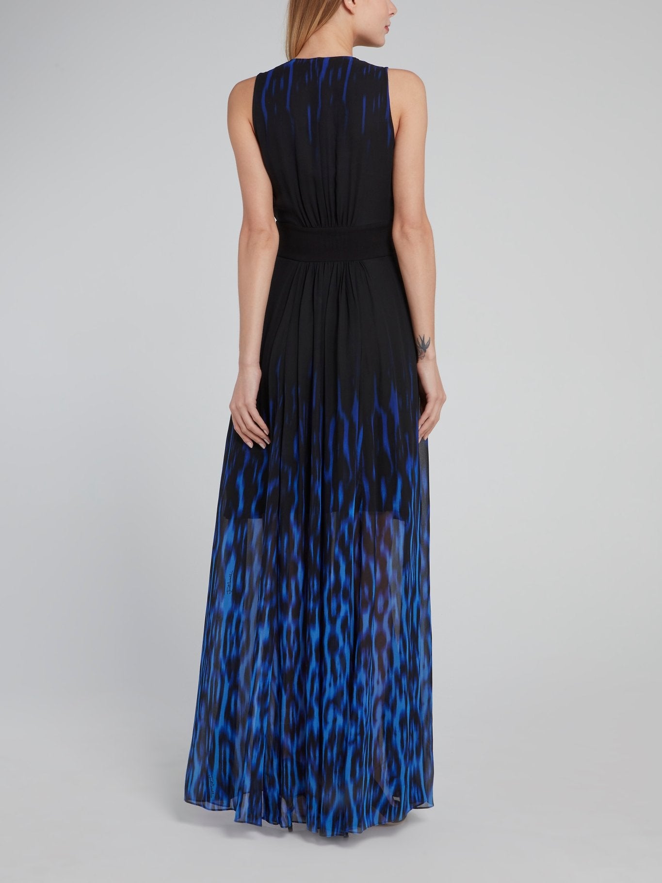 Two Tone Leopard Print Surplice Maxi Dress Maison-B-More Global Store Two Tone Leopard Print Surplice Maxi Dress Maison-B-More Global Store