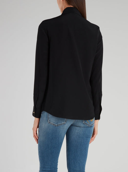 Black Multi-Bead Long Sleeve Shirt