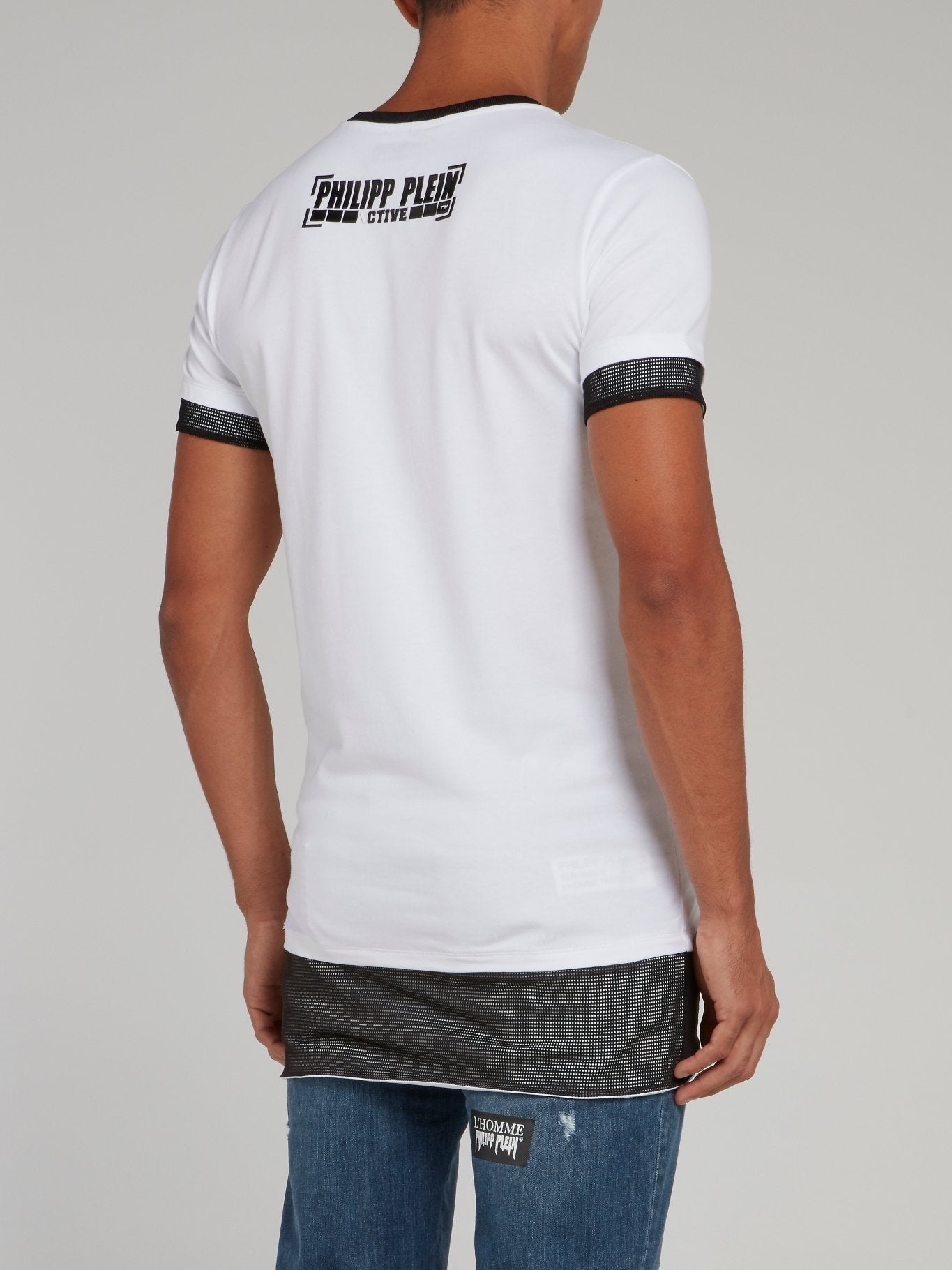 White Net Edge Logo T-Shirt