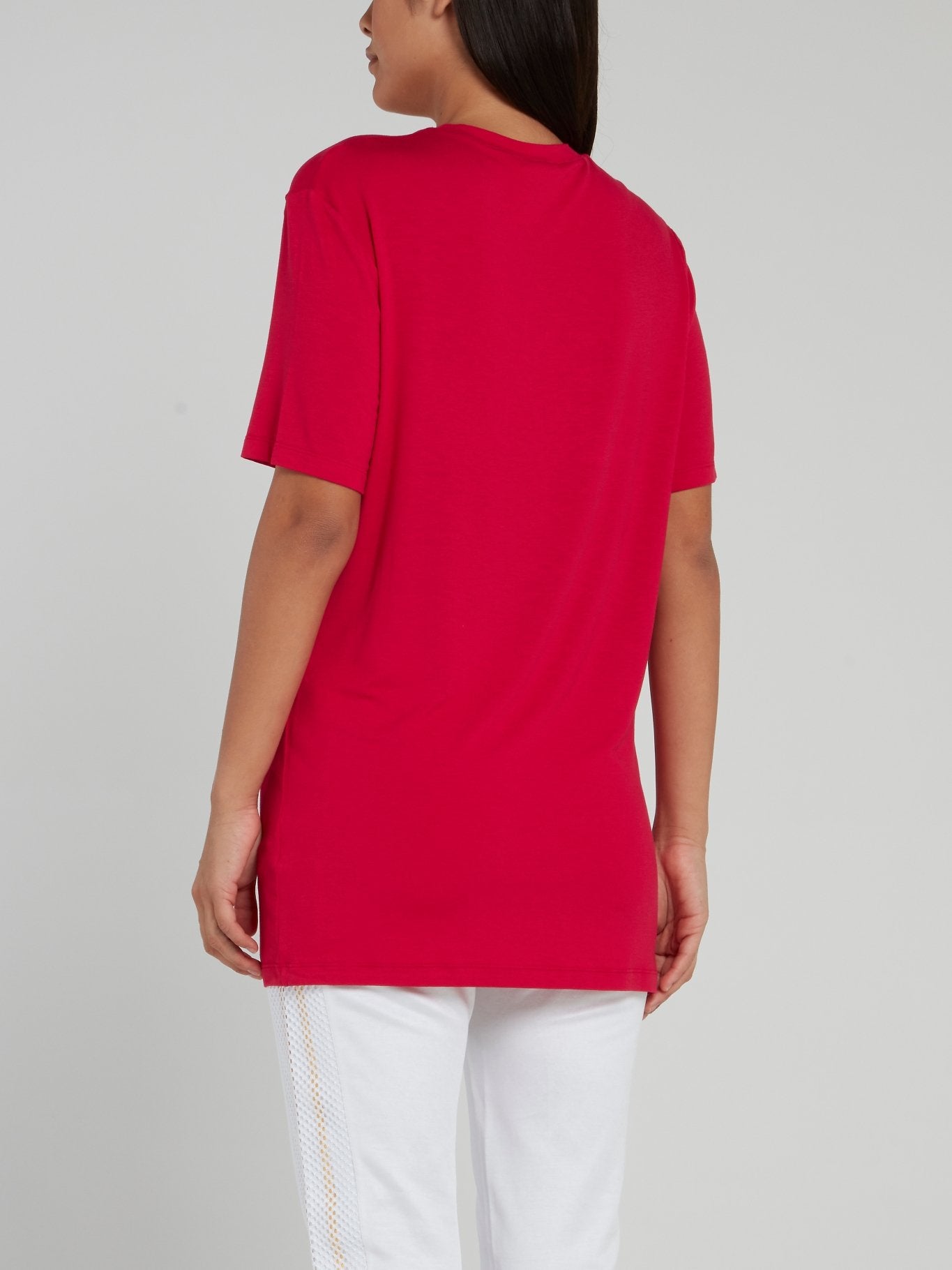 Red Half Sleeve Crewneck T-Shirt