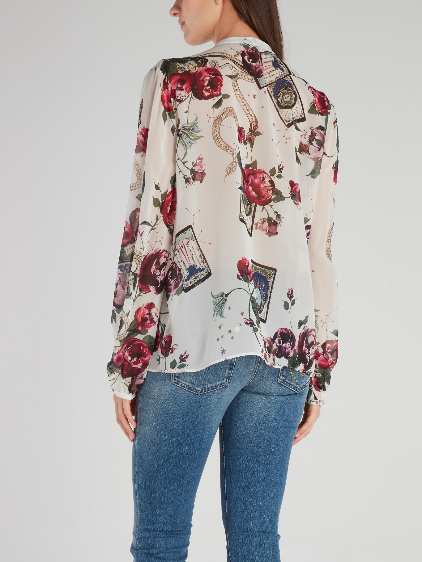 Floral Print Ruffle Shirt