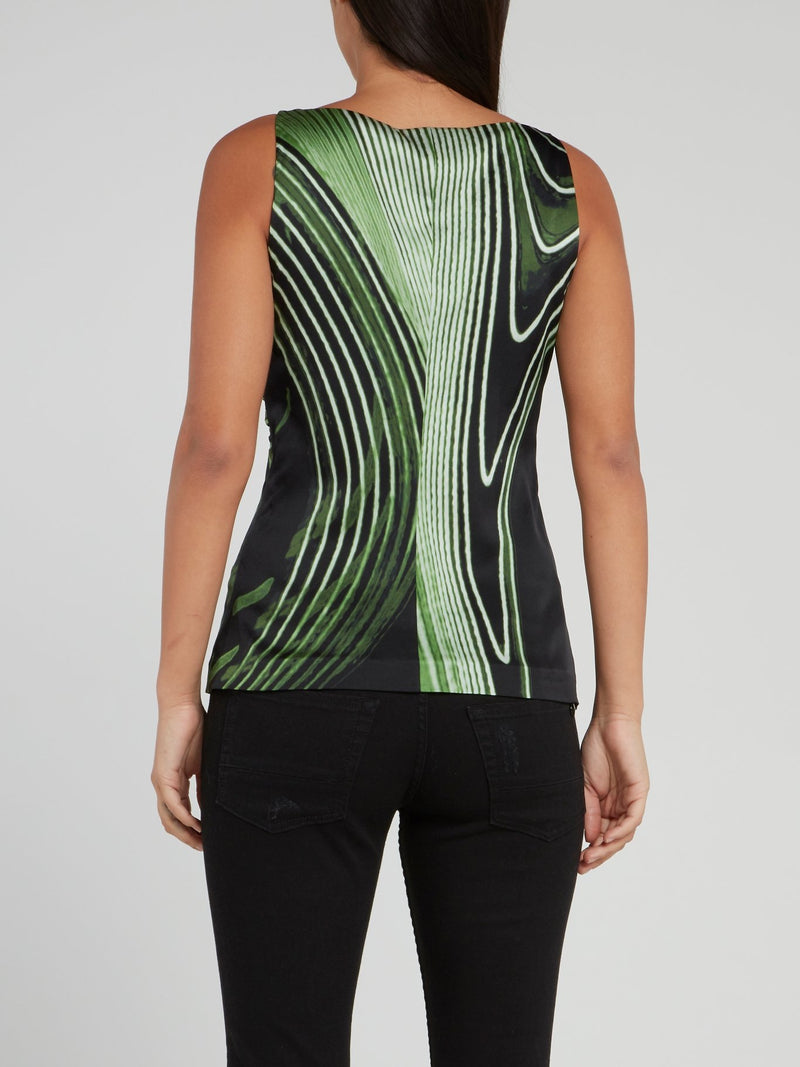Green Ruched Tank Top