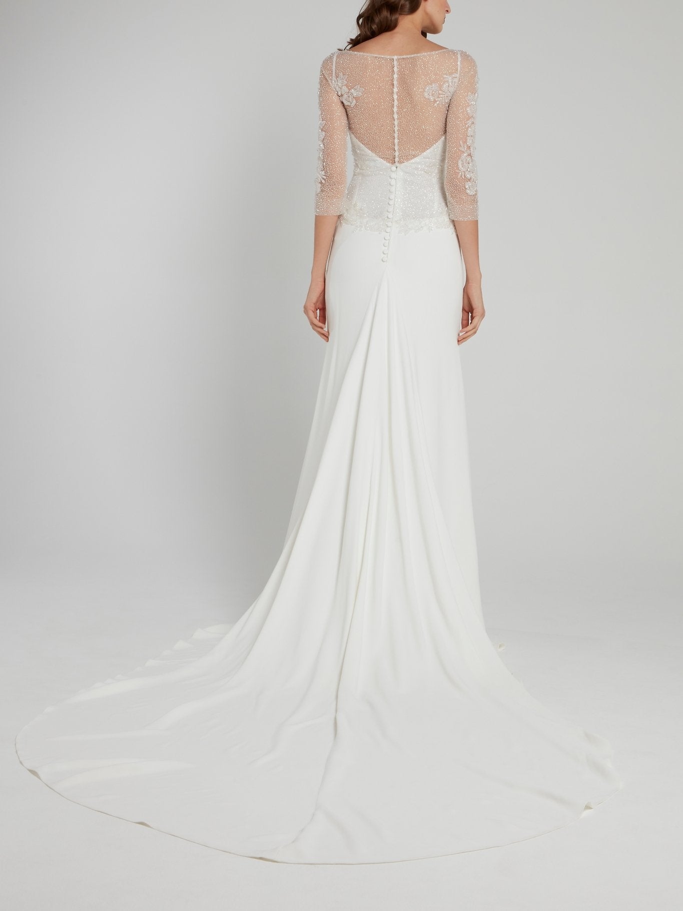 Elisabetta Polignano White Beaded Overlay Bridal Gown Elisabetta Polignano White Beaded Overlay Bridal Gown