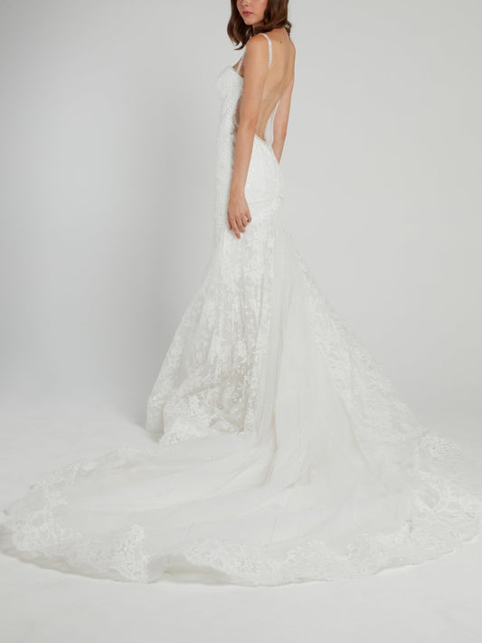 White Mermaid Lace Bridal Gown