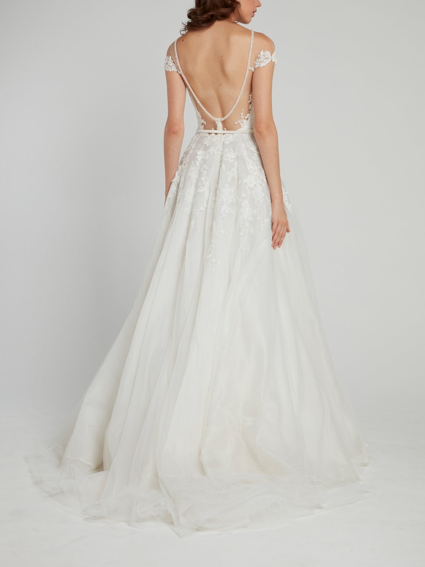 Alessandro Angelozzi Couture Illusion Neckline Empire Waist Bridal Gown Alessandro Angelozzi Couture Illusion Neckline Empire Waist Bridal Gown