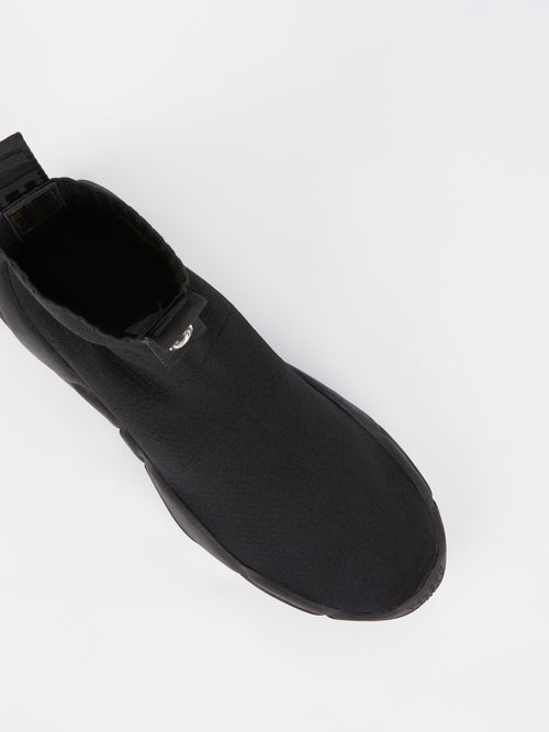 Черные кроссовки-носки на резиновой подошве