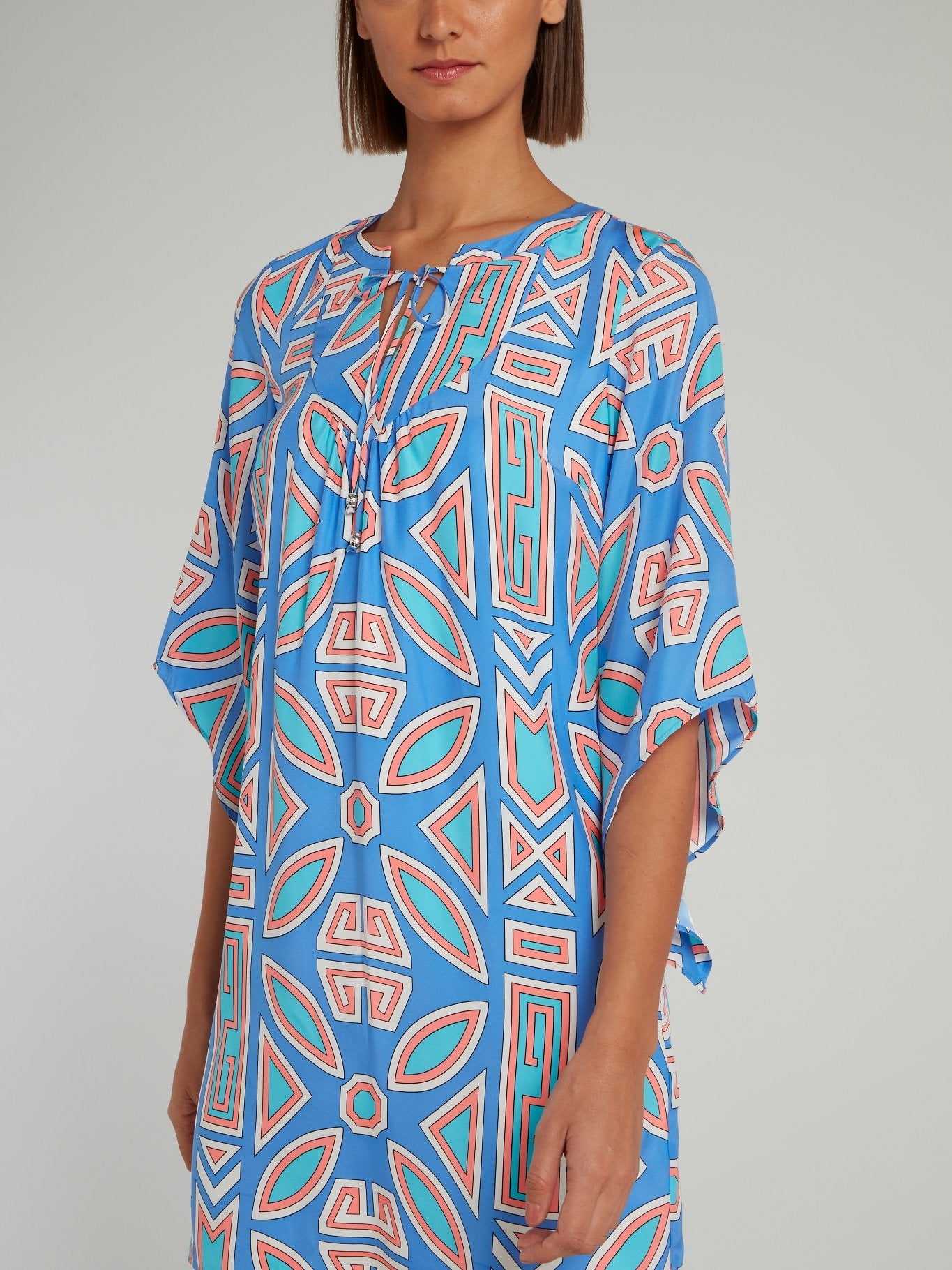 half silk dress Forte Forte | Silk Satin Half Sleeve Dress in Turquoise