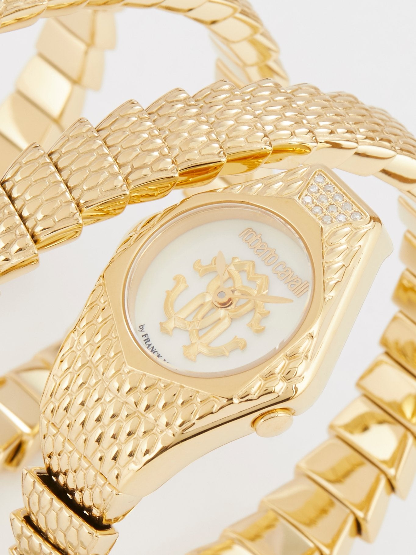 Gold Snake Spiral Bracelet Watch