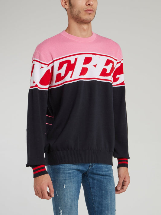 Pink Panther Logo Knitted Jumper
