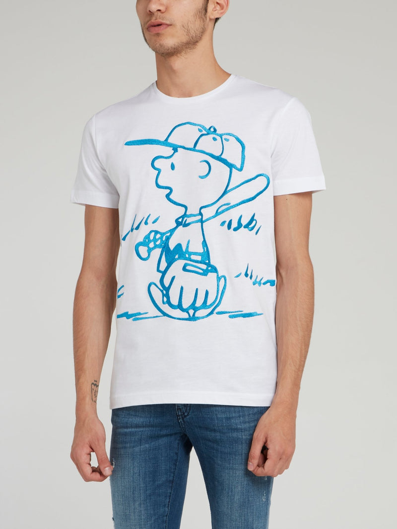Charlie Brown White Cotton T-Shirt