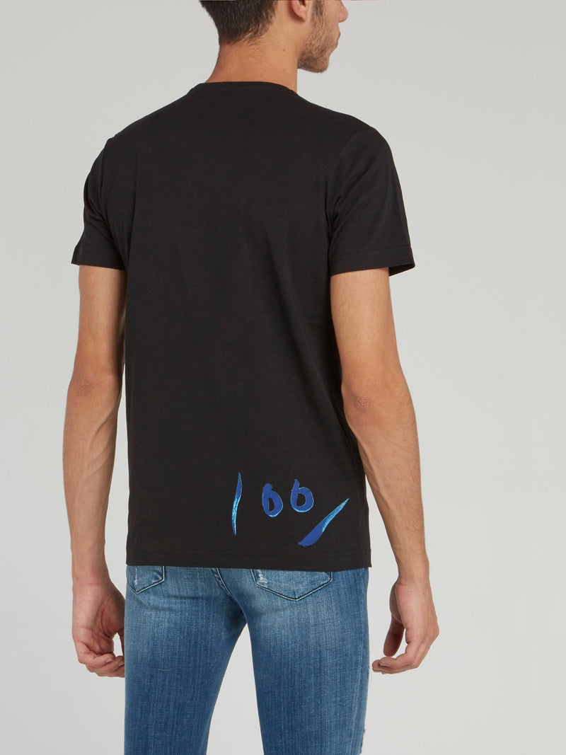 Snoopy Black Logo Cotton T-Shirt