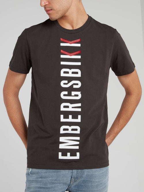 Noir Vertical Logo T-Shirt