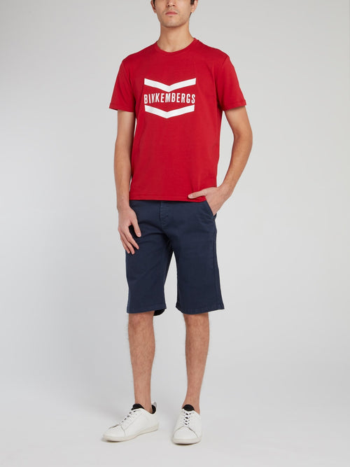 Red Straight Fit Logo T-Shirt
