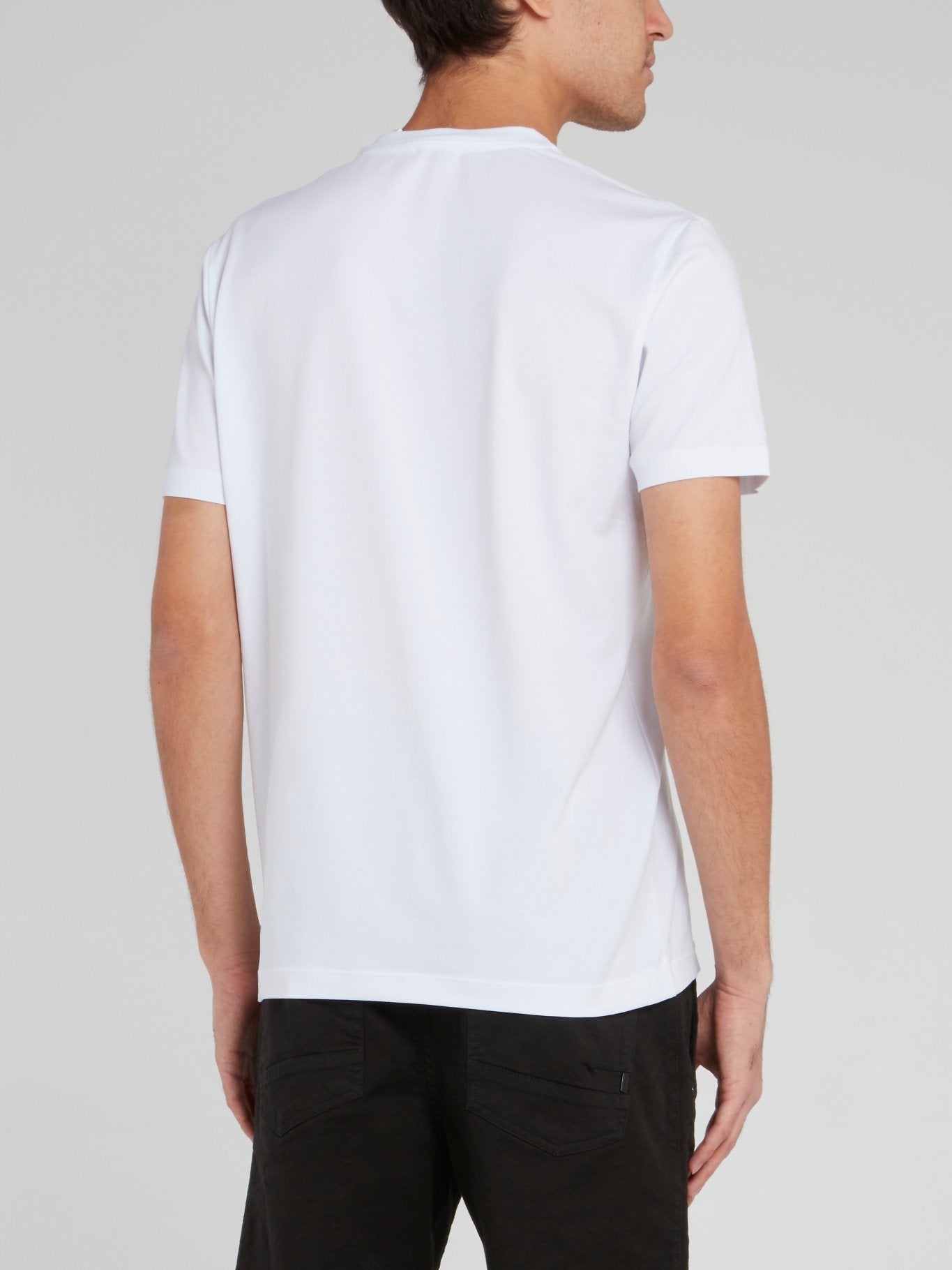 White Palm Print Logo T-Shirt