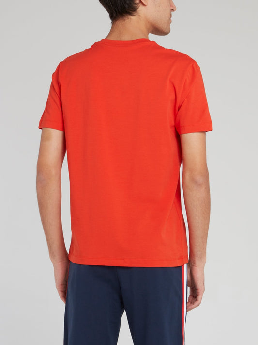 Оранжевая футболка с логотипом Sport