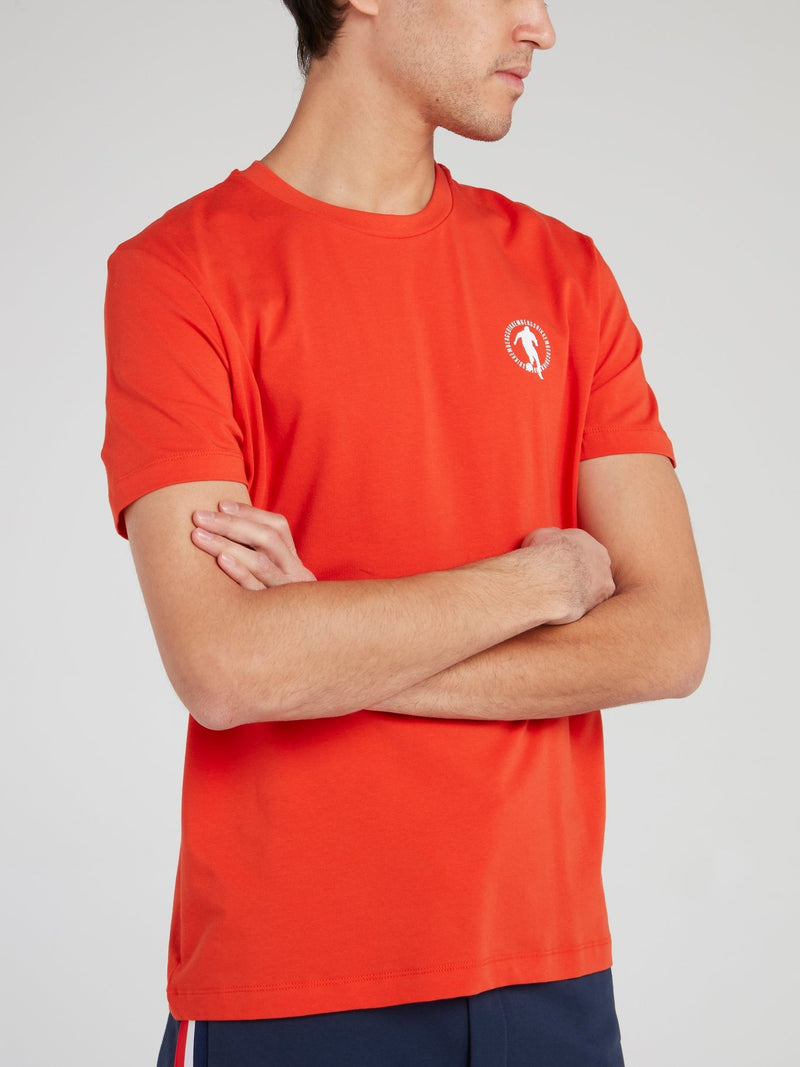 Orange Sport Logo T-Shirt