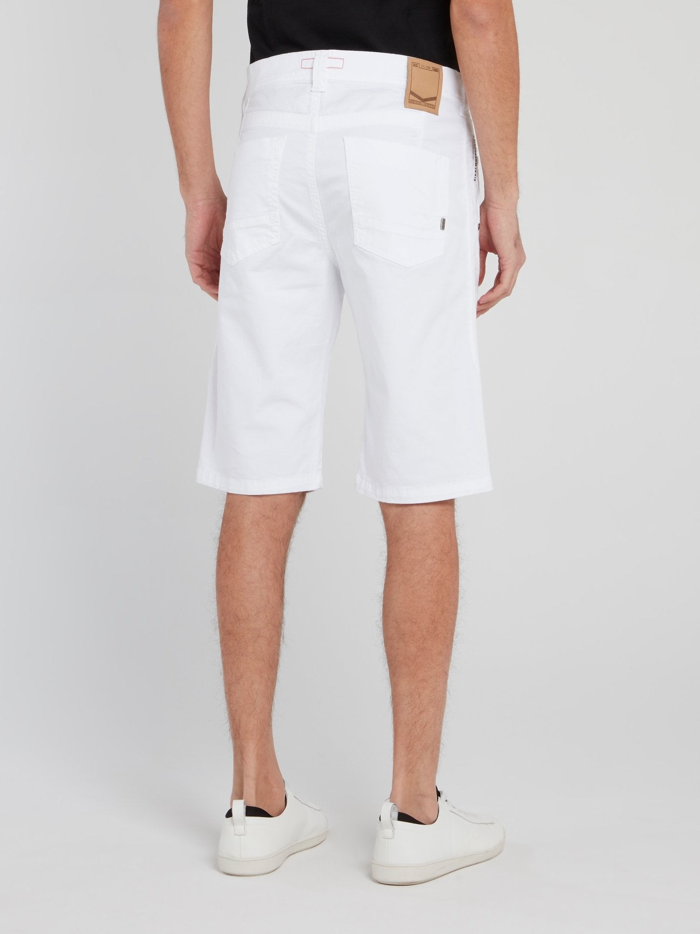 White Straight Cut Shorts