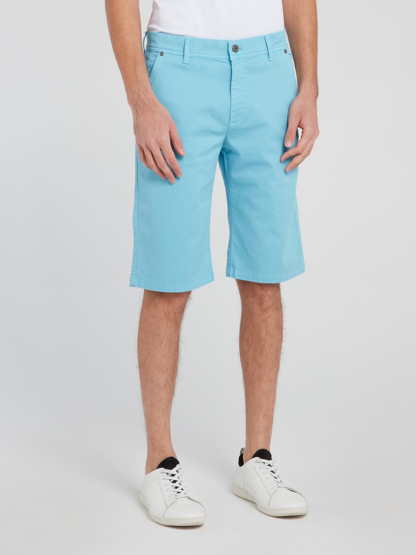 Blue Straight Cut Shorts