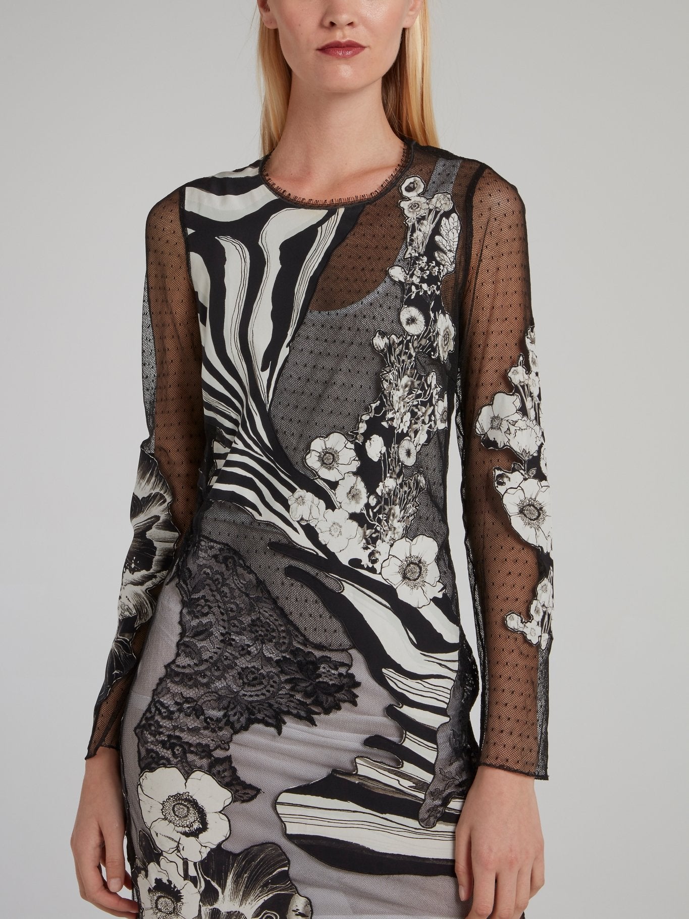 Black Floral Mesh Maxi Dress Maison-B-More Global Store Black Floral Mesh Maxi Dress Maison-B-More Global Store