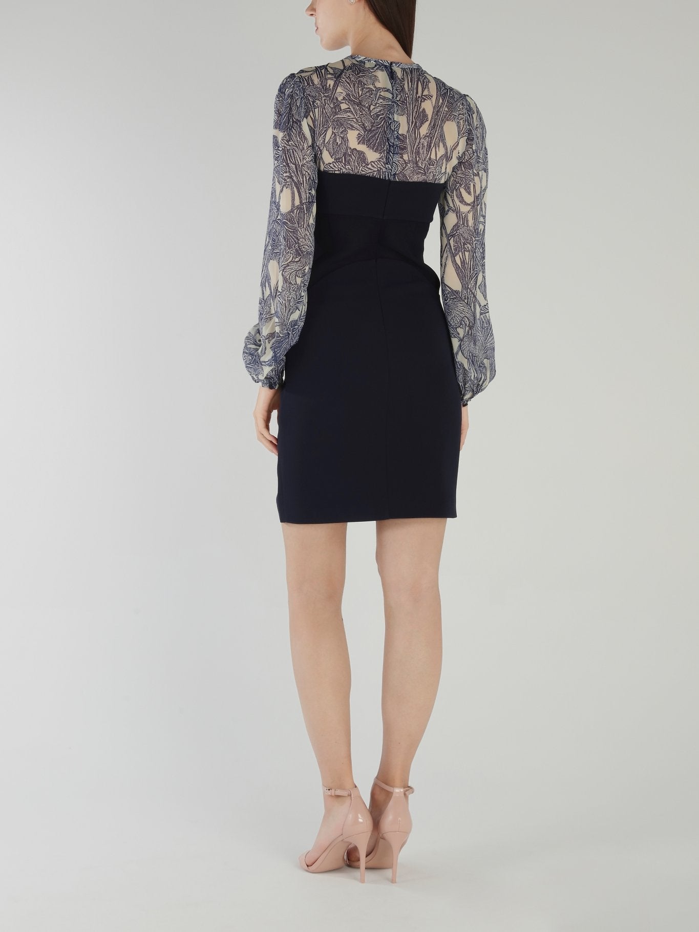 bishop sleeve short dress Plum Bishop Sleeve Mini Dress - Mini Dresses