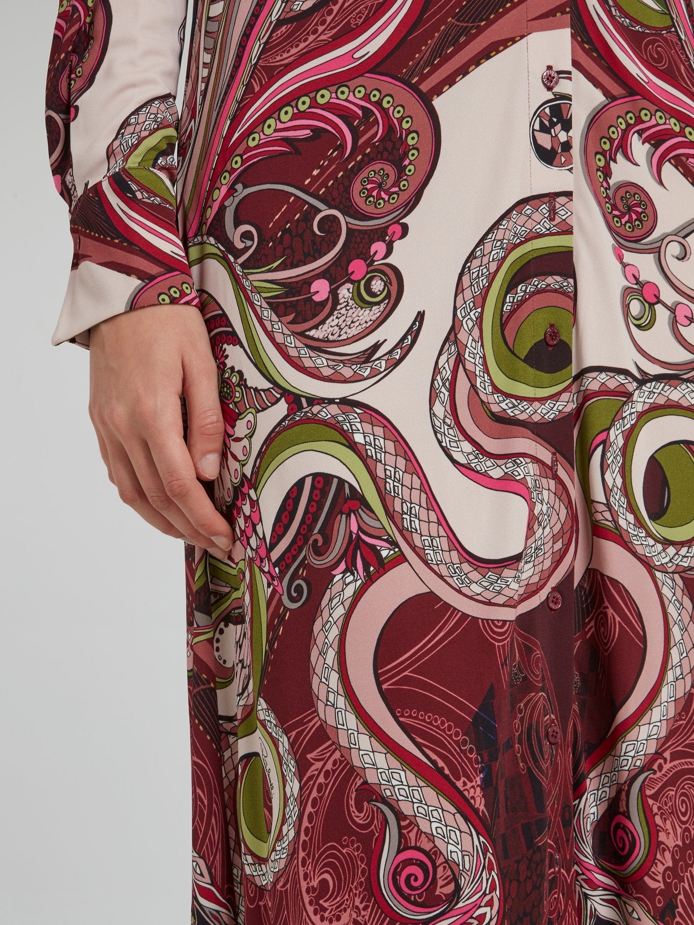 Burgundy Snake Print Button Up Maxi Dress Burgundy Snake Print Button Up Maxi Dress