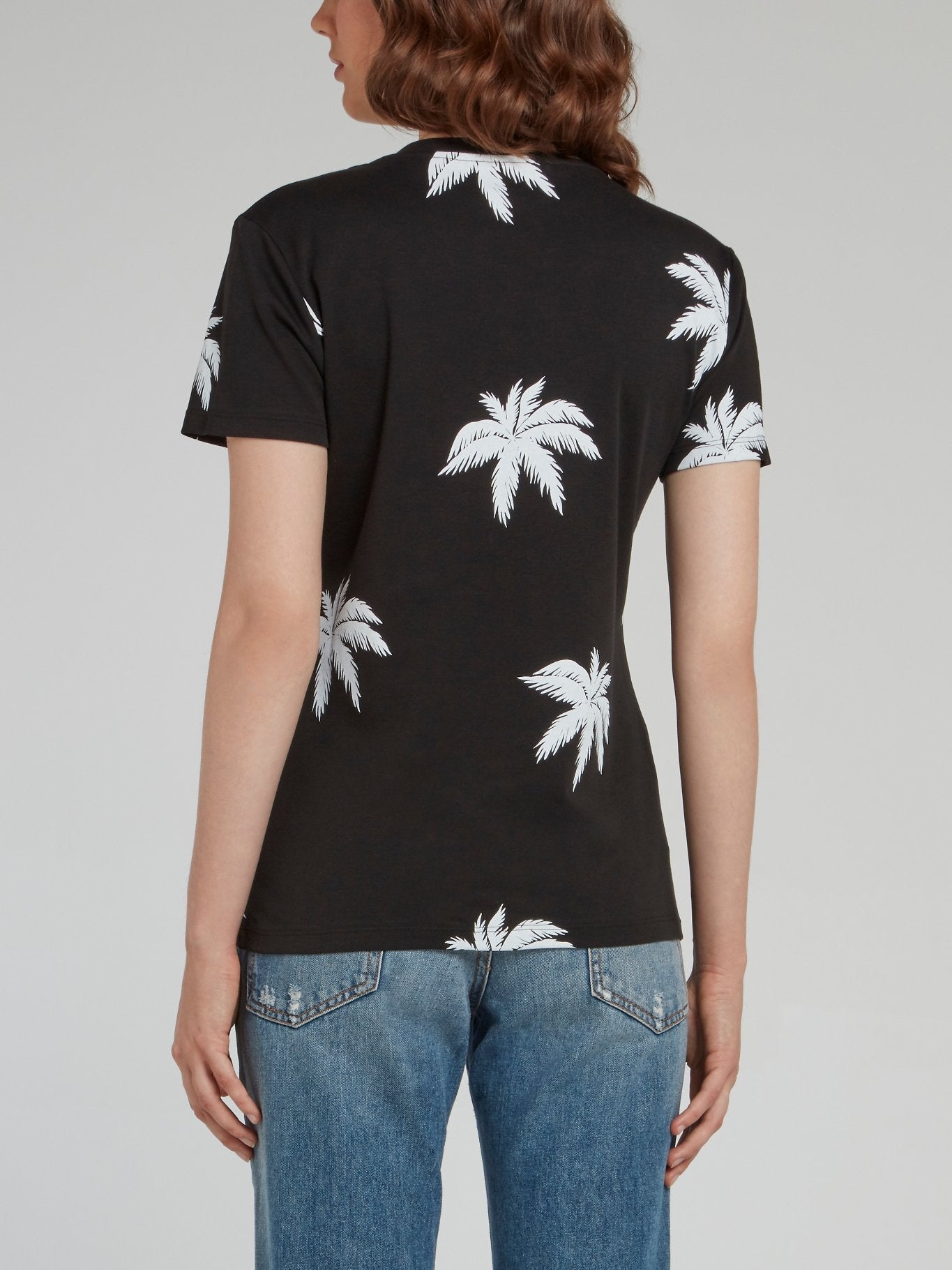 Aloha Plein Black Embellished Crewneck T-Shirt