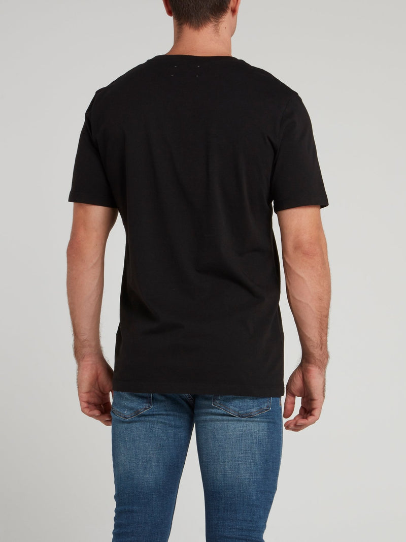 Черная футболка из джерси с логотипом