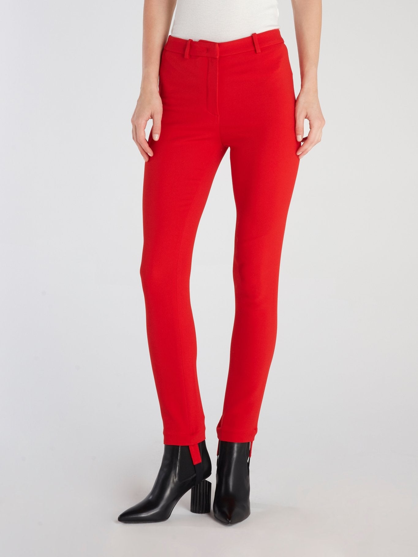 Red Viscose Skinny Jeans