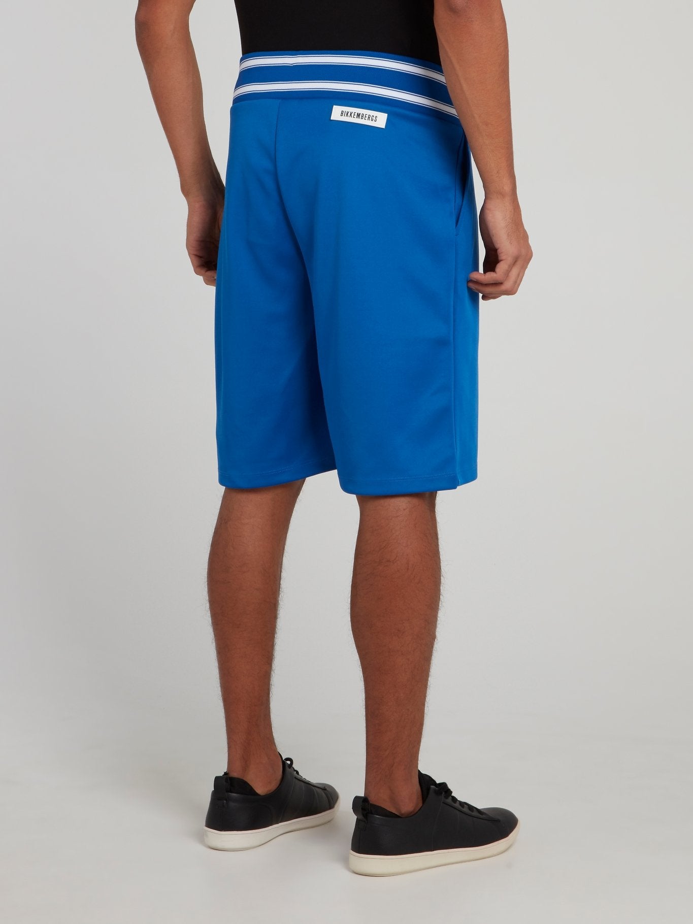 Blue Stripe Waist Drawstring Shorts
