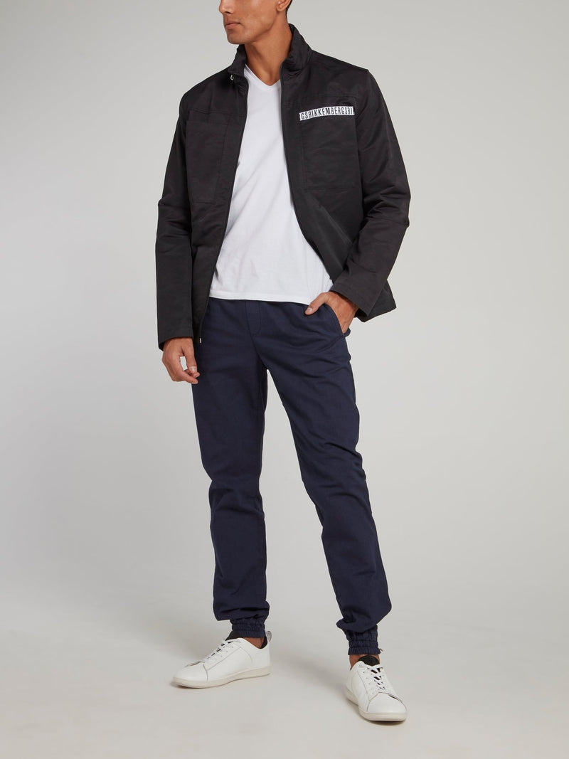 Navy Drawstring Active Trousers