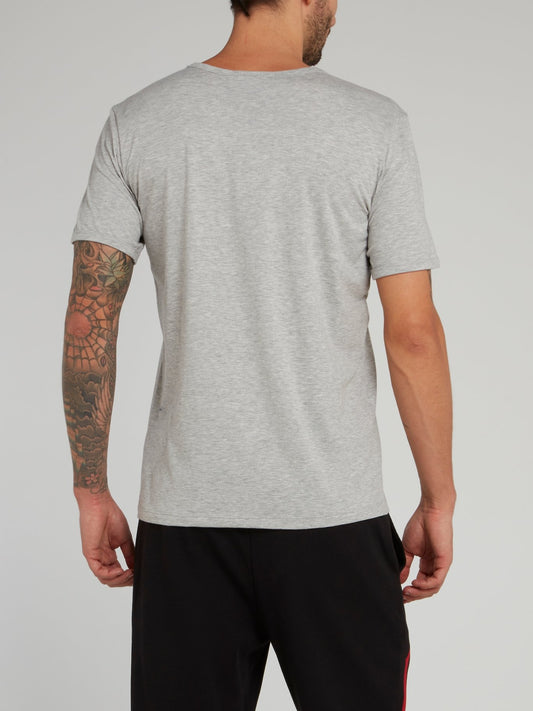 Grey Tiger Print T-Shirt