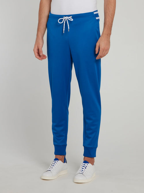 Blue Striped Waistband Active Pants