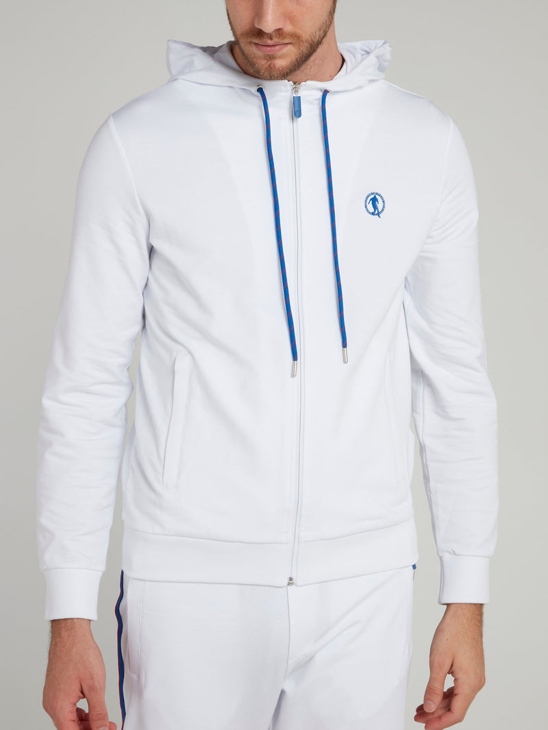 White Sport Icon Hooded Jacket