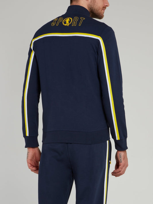 Navy Sport Icon High Neck Jacket