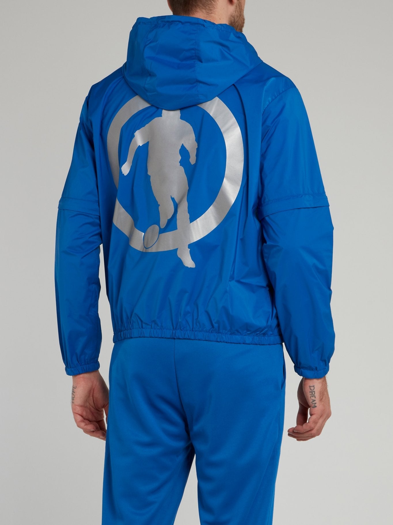 Blue Sport Logo Windbreaker Jacket
