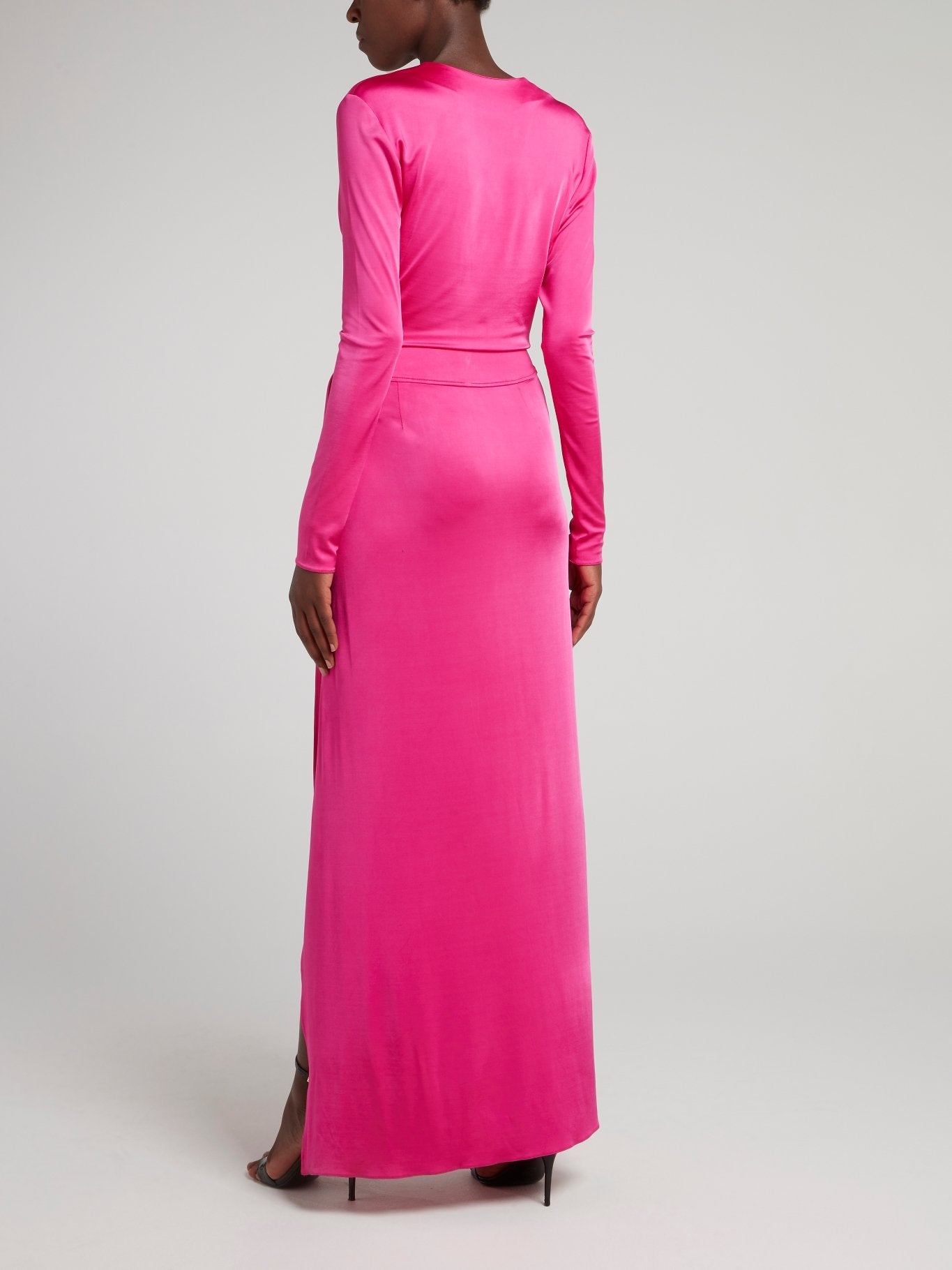 Pink Wrap Maxi Dress Maison-B-More Global Store Pink Wrap Maxi Dress Maison-B-More Global Store