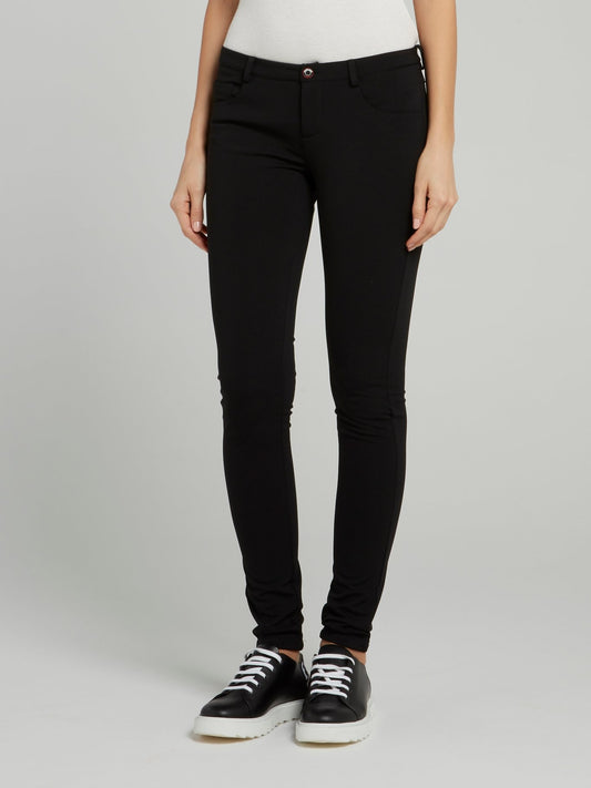 Black Knitted Skinny Pants