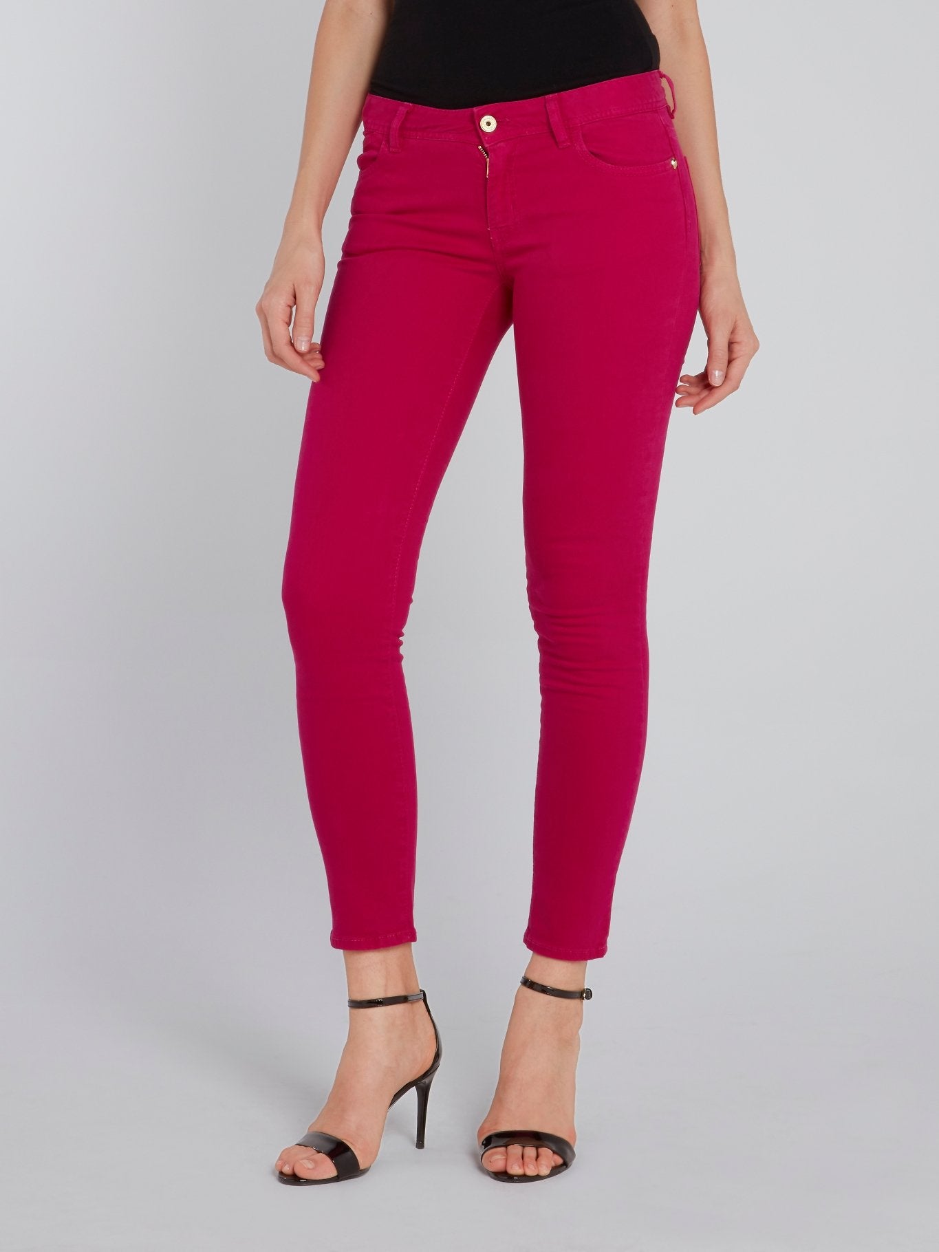 Pink Skinny Capri Pants