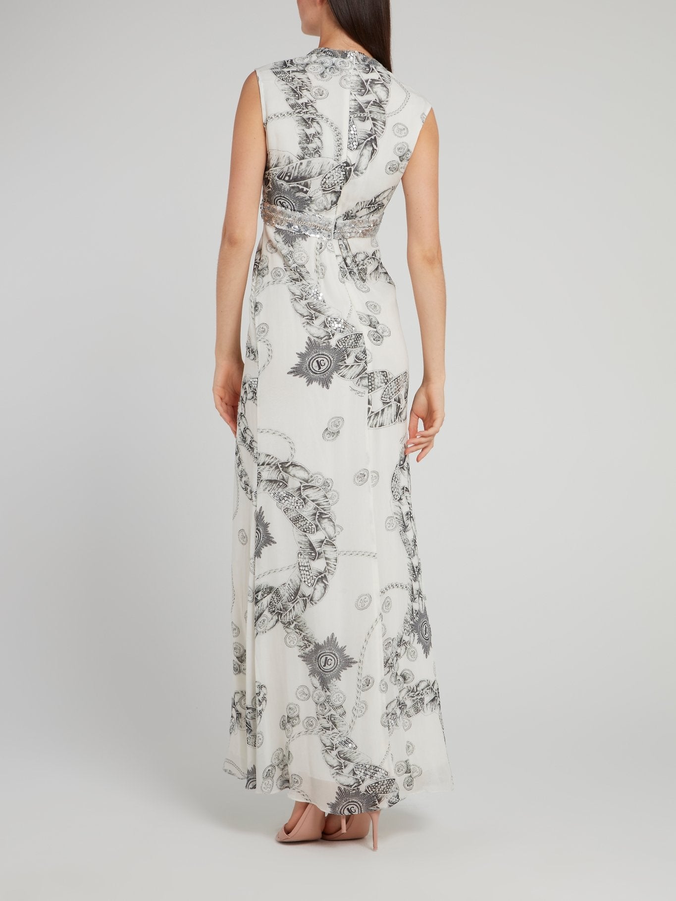 White Sequin Empire Waist Dress White Sequin Empire Waist Dress