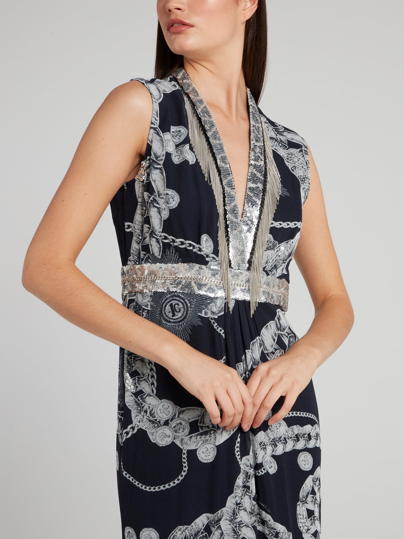 Navy Sequin Empire Waist Dress Navy Sequin Empire Waist Dress
