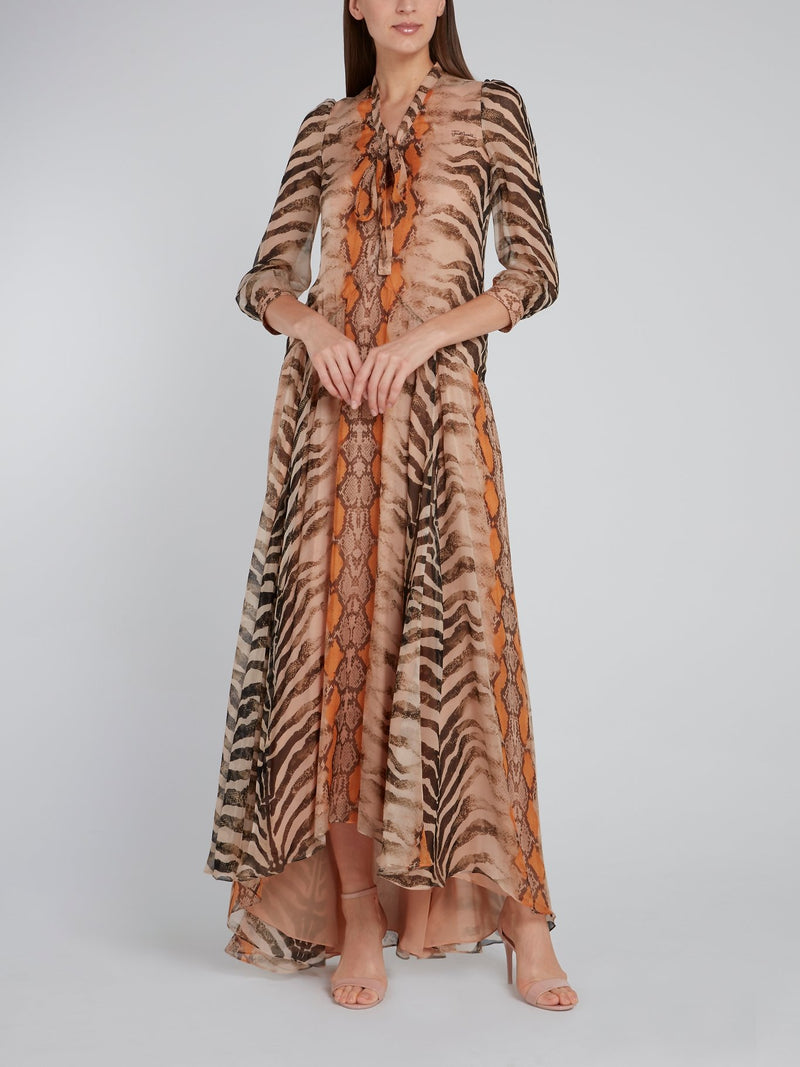 silk tent dress KAAREM - Anosmum Strap Tie Tent Dress